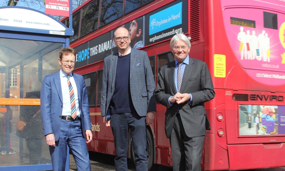 Mayor Andy Street, Cllr Simon Ward, Andrew Mitchell MP