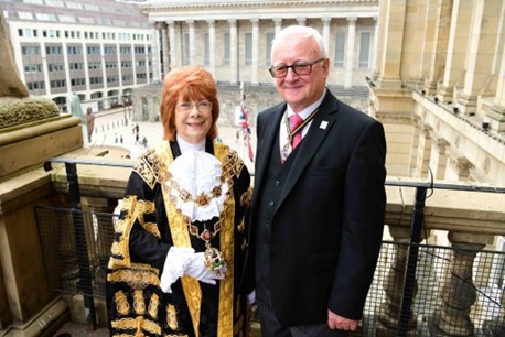 Lord Mayor Maureen Cornish and consort Malcolm