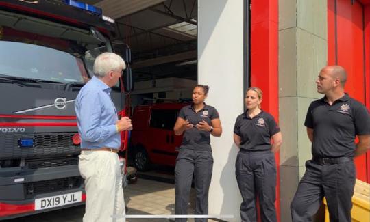 Andrew Mitchell MP visited Sutton Coldfield Fire Station to discuss the importance of fire safety during the summer months.