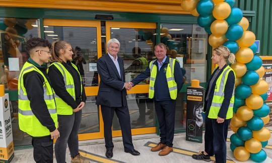 Andrew Mitchell MP at the opening of new Travis Perkins branch in Minworth