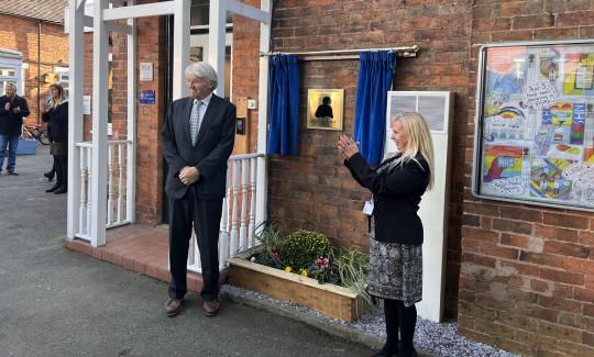 Andrew Mitchell MP at the opening of Rankin House at the Shrubbery School