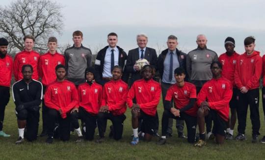 Andrew Mitchell MP visits Romulus FC