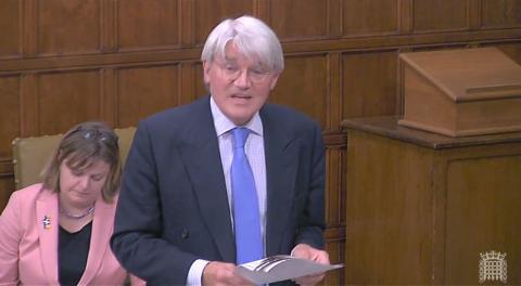 Andrew Mitchell MP speaking in Westminster Hall