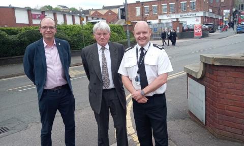 Simon Ward, Andrew Mitchell and Chief Constable Craig Guildford
